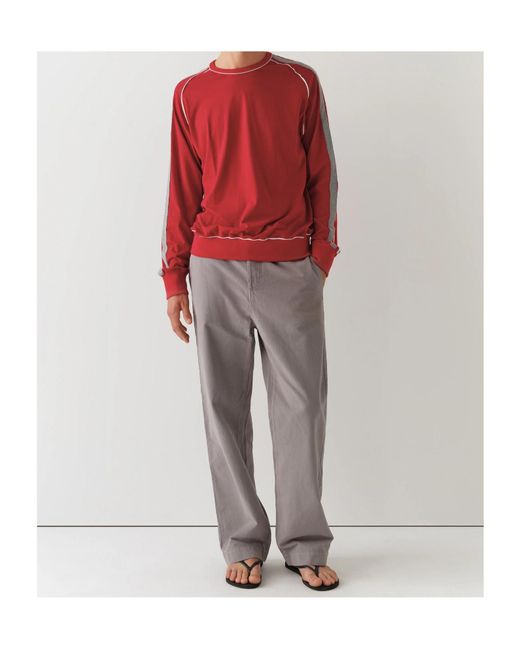 GIMAGUAS Red Long-Sleeved T-Shirt for men