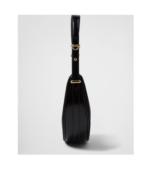 Prada Black Logo-Plaque Zipped Handbag