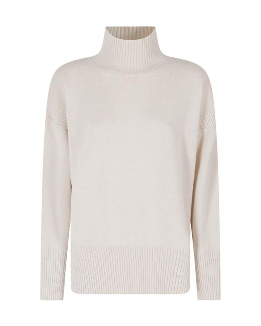 Roberto Collina White Turtleneck Sweater