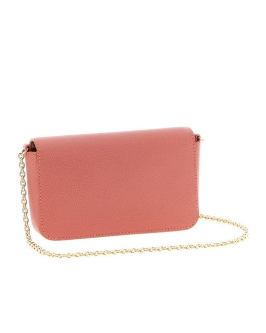 Furla Pink Mini 1927 Leather Crossbody Bag