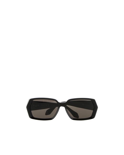 Alaïa Black Geometrically Framed Sunglasses