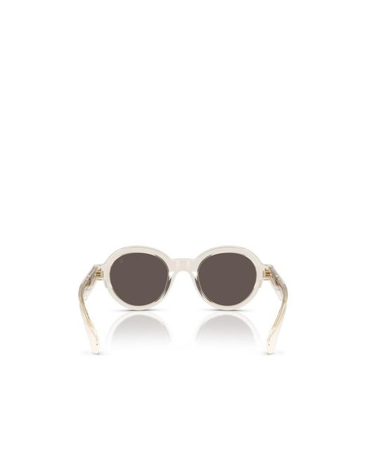 Moncler White Round Sunglasses for men