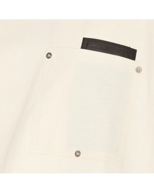 Bottega Veneta White Short Sleeved Cropped T-Shirt