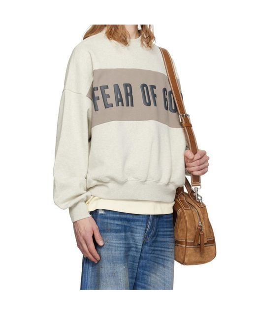 Fear Of God White Long-Sleeved Sweatshirt for men