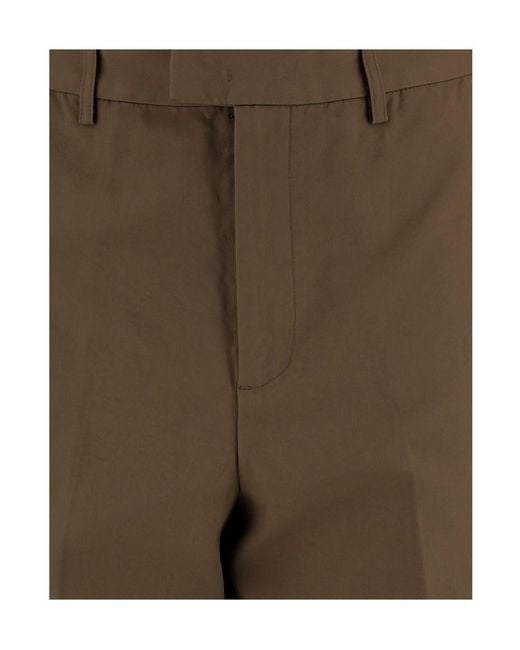 Emporio Armani Multicolor Pressed-Crease Cotton Pants for men