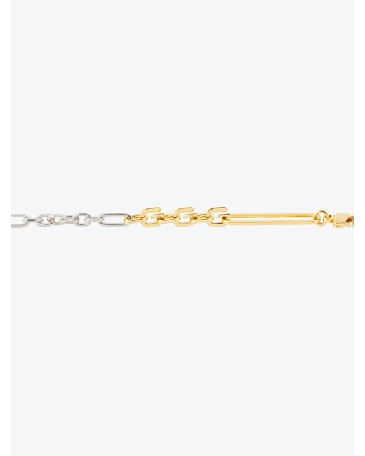 Givenchy White G Link Two-Tone Necklace for men