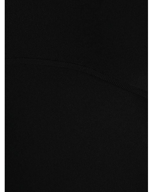 Stella McCartney Black Scoop-Neck Puff-Sleeve Knitted Dress