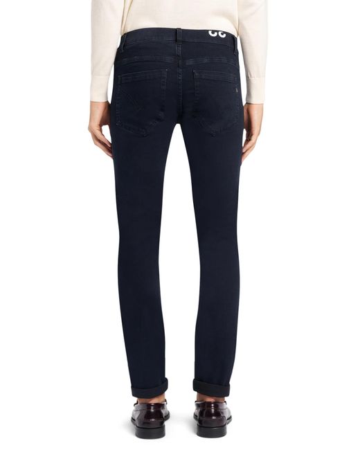 Dondup Blue Rolled-Up-Hem Trousers for men