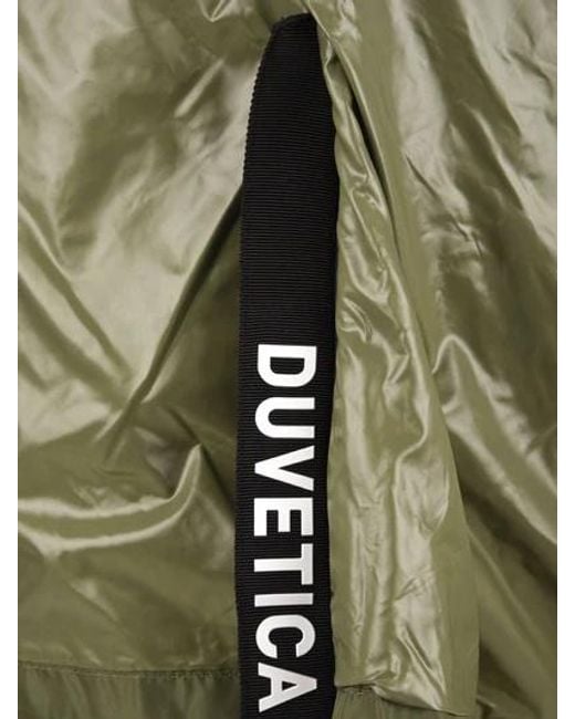 Duvetica Green Hooded Long-Sleeved Casual Jacket