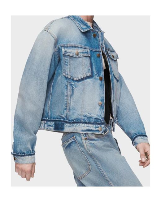 Maison Margiela Blue Button-Up Denim Jacket for men