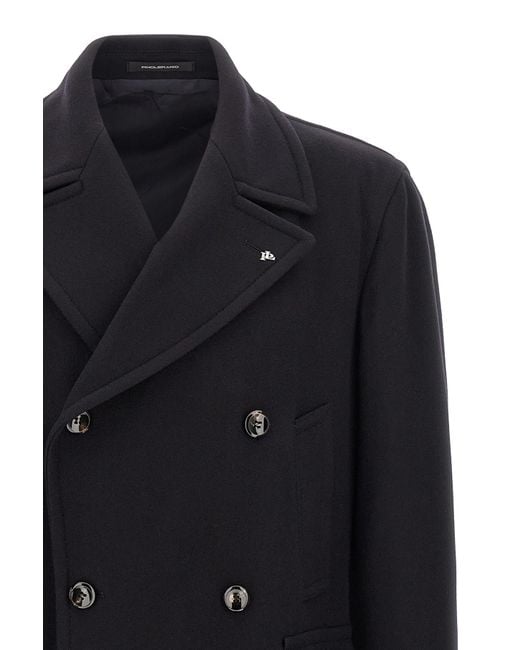 Tagliatore Black 'Sherry' Coat for men