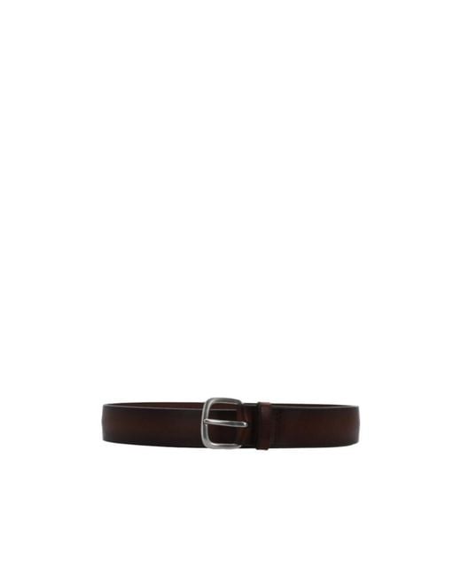 Orciani White Geometric Buckle Belt for men