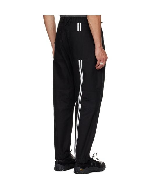 Mordecai Black Casual Pants With Belt Loops for men