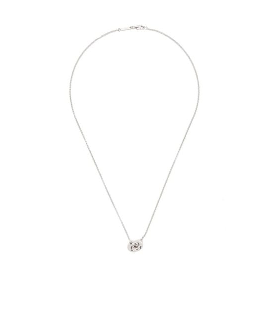 Tom Wood White Sphere Double Pendant Necklace for men