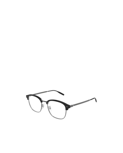 Montblanc White Eyewear Round Frame Glasses for men
