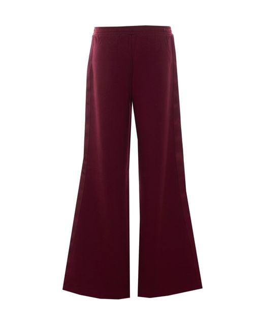 Twinset Red Wide-Leg Drawstring Pants