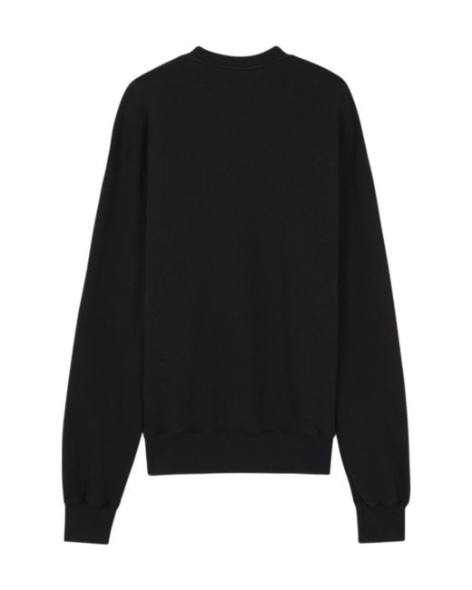 Maison Kitsuné Black Maison Kitsuné Fox Head Patch Crewneck Sweatshirt for men