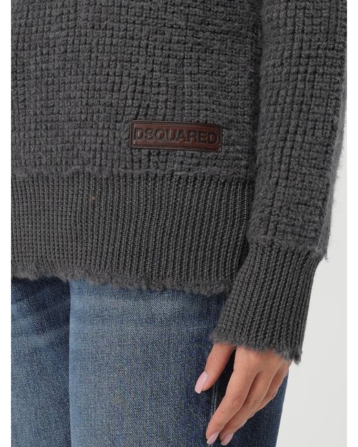 DSquared² Gray Crew Neck Long-Sleeved Sweater