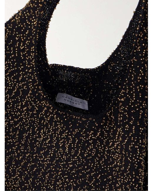 Gabriela Hearst Black Manasa Beaded Shoulder Bag