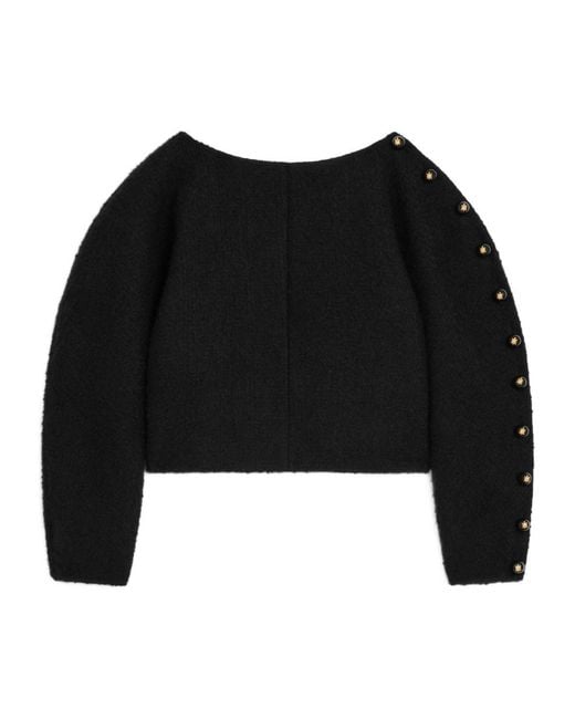 Céline Black Boatneck Top