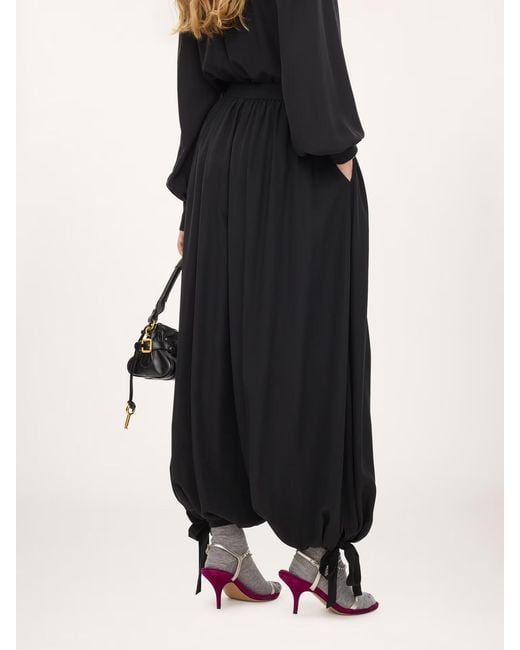 Chloé Black Chloé Fluid Pleated Pants