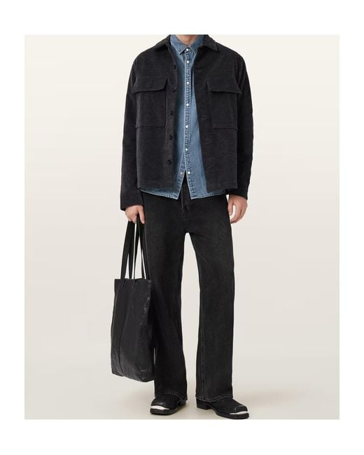 AllSaints Blue Hawker Corduroy Jacket for men