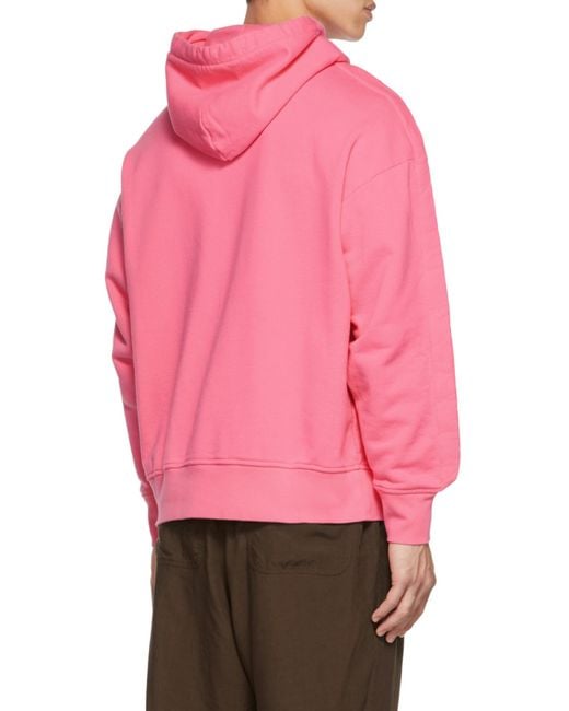 Ambush Pink Stitched Edge Drawstring Hoodie