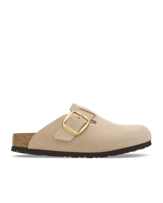 Birkenstock White Boston Slippers