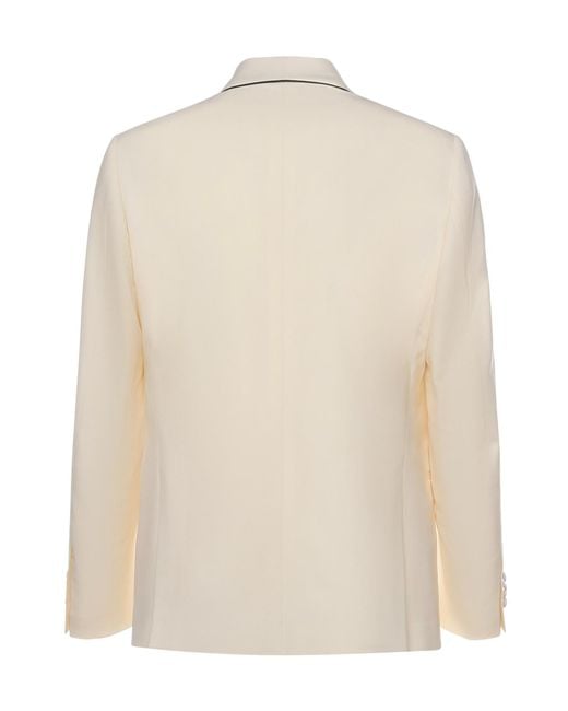 Lardini White Contrast Trim Single-Breasted Blazer for men