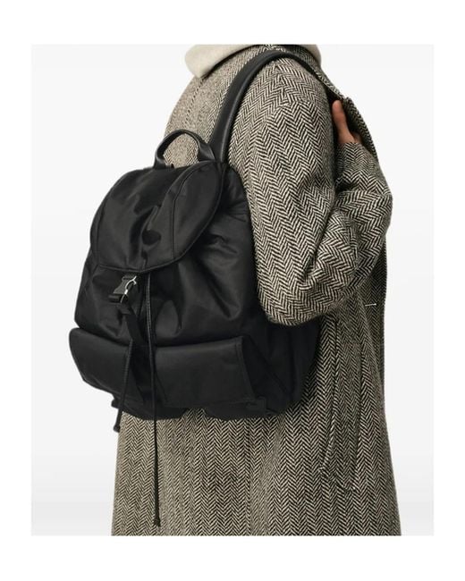 AMI Black Drawstring Backpack for men