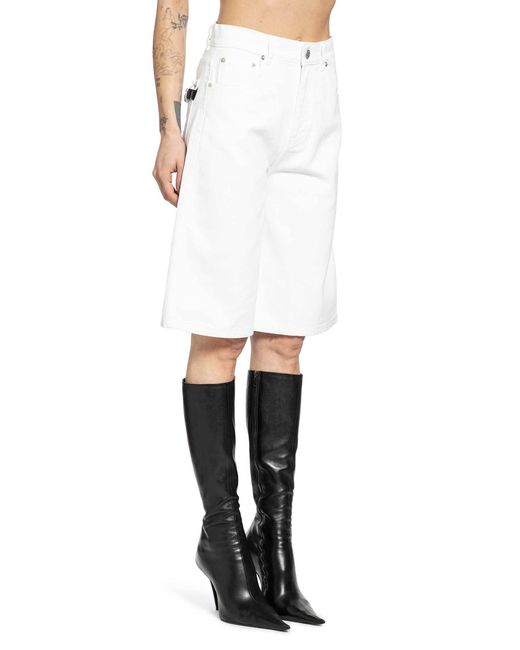 Coperni White Denim Bermuda Shorts