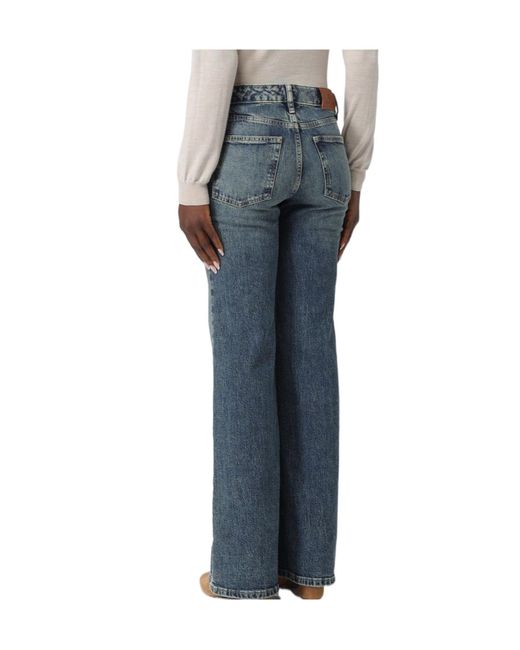Ralph Lauren Blue High-Waist Flared Jeans