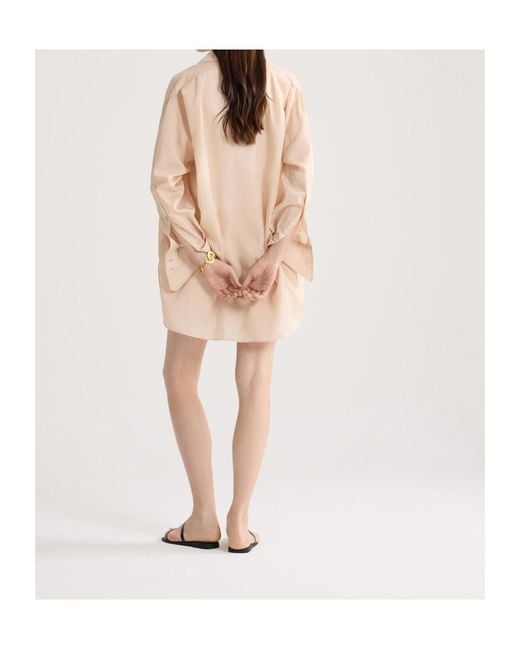 Patou Natural Striped Relaxed Shorts