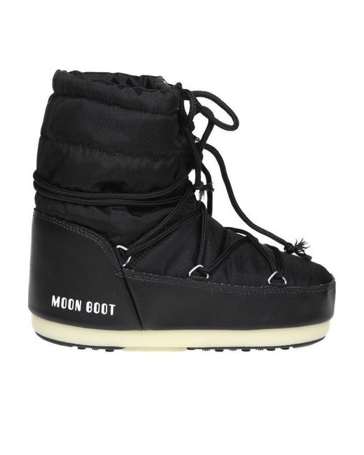 Moon Boot Black Padded Lace-Up Boots