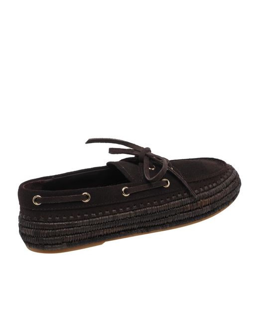 Paloma Barceló Black Paloma Barceló Penelope Lace-Up Flat Shoes