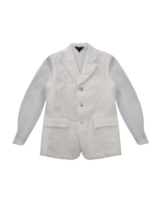Comme des Garçons Gray Single-Breasted Blazer
