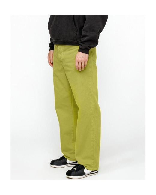 Stussy Big Ol' Garment-Dyed Jeans in Green for Men | Lyst
