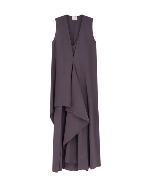 Alysi Purple Asymmetric Sleeveless Dress