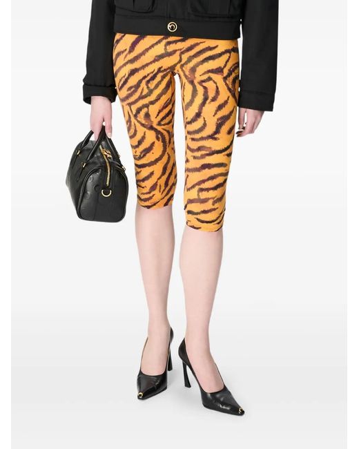 MARINE SERRE Multicolor Tiger-Print Trousers