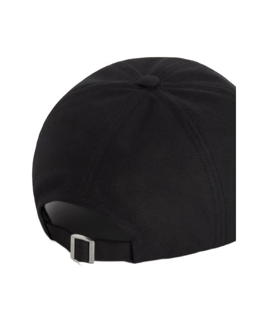 Maison Kitsuné Black Maison Kitsuné Dressed Fox Logo Embroidered Cap for men