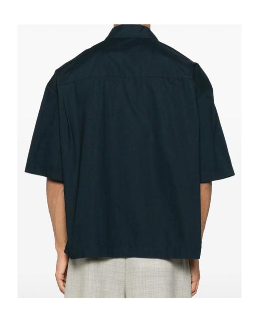 Studio Nicholson Blue Short-Sleeved Shirt for men