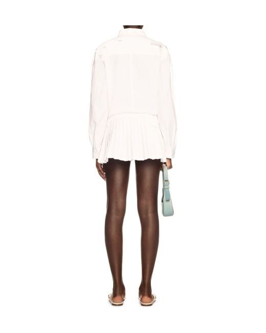 Off-White c/o Virgil Abloh White Savana Poplin Mini Dress