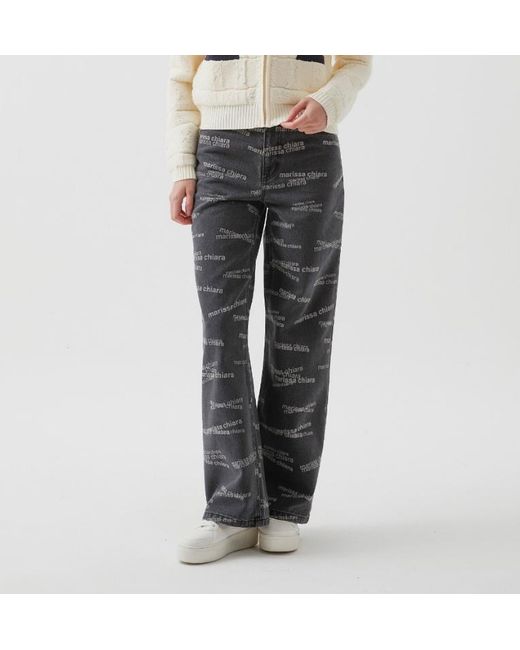 Marissa Chiara Gray Belt Loop Jeans
