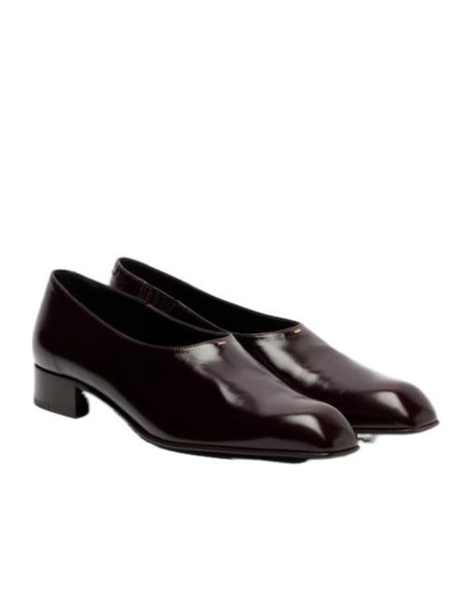 Khaite Black Colt Leather Loafers