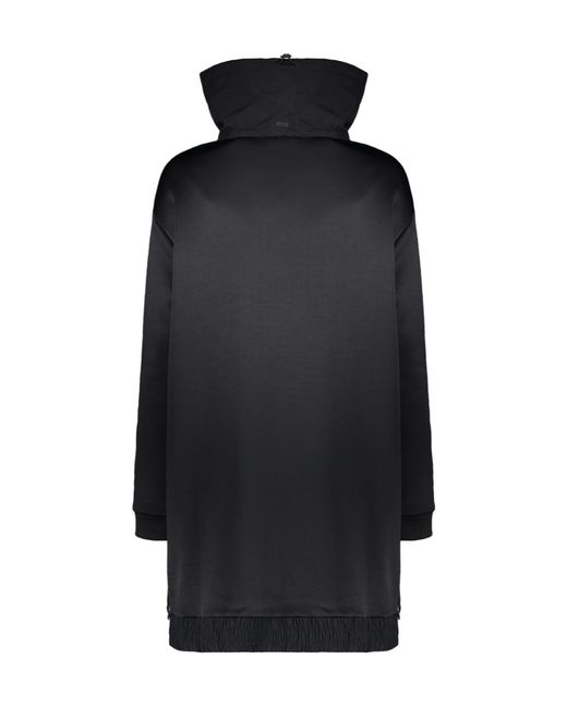 Herno Black Zip-Up High Neck Cardigan