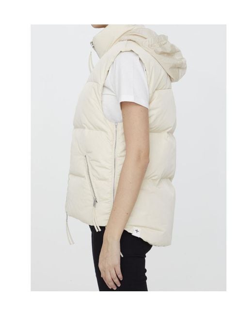 Jil Sander White Down Vest