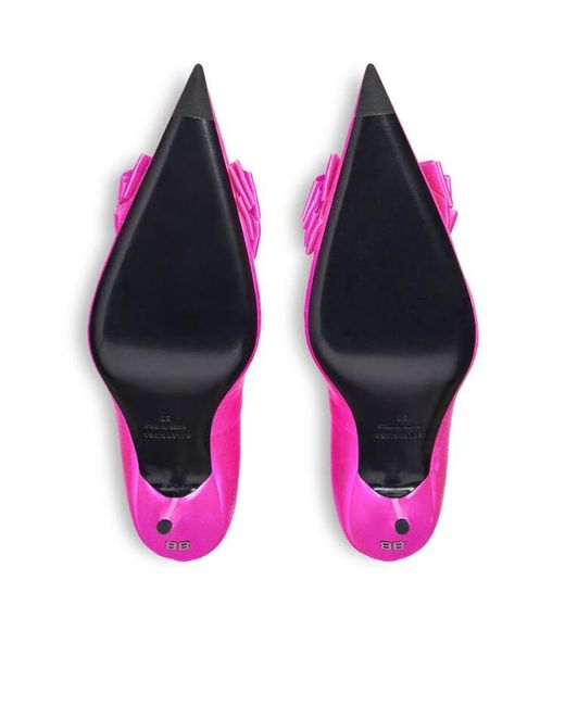 Balenciaga Pink Avenue Palazzo Pointed-Toe Pumps