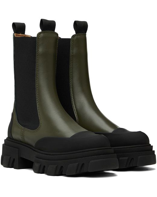 Ganni Black Slip-On Boots