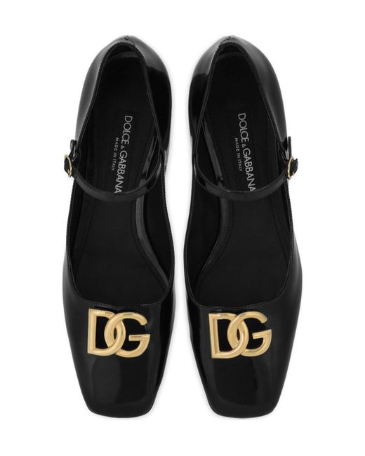 Dolce & Gabbana Black Mary Janes Cut-Out Detailed Pumps