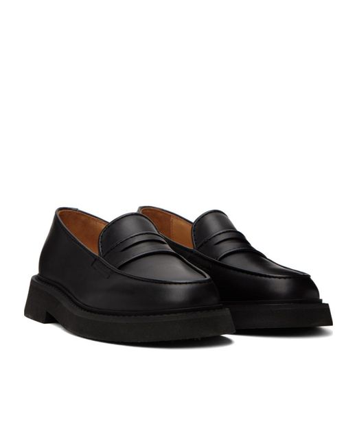 A.P.C. Black Leather Loafers